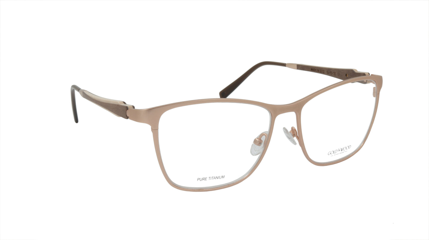 GOLD & WOOD Eyewear Titanium and Satin Rose Gold