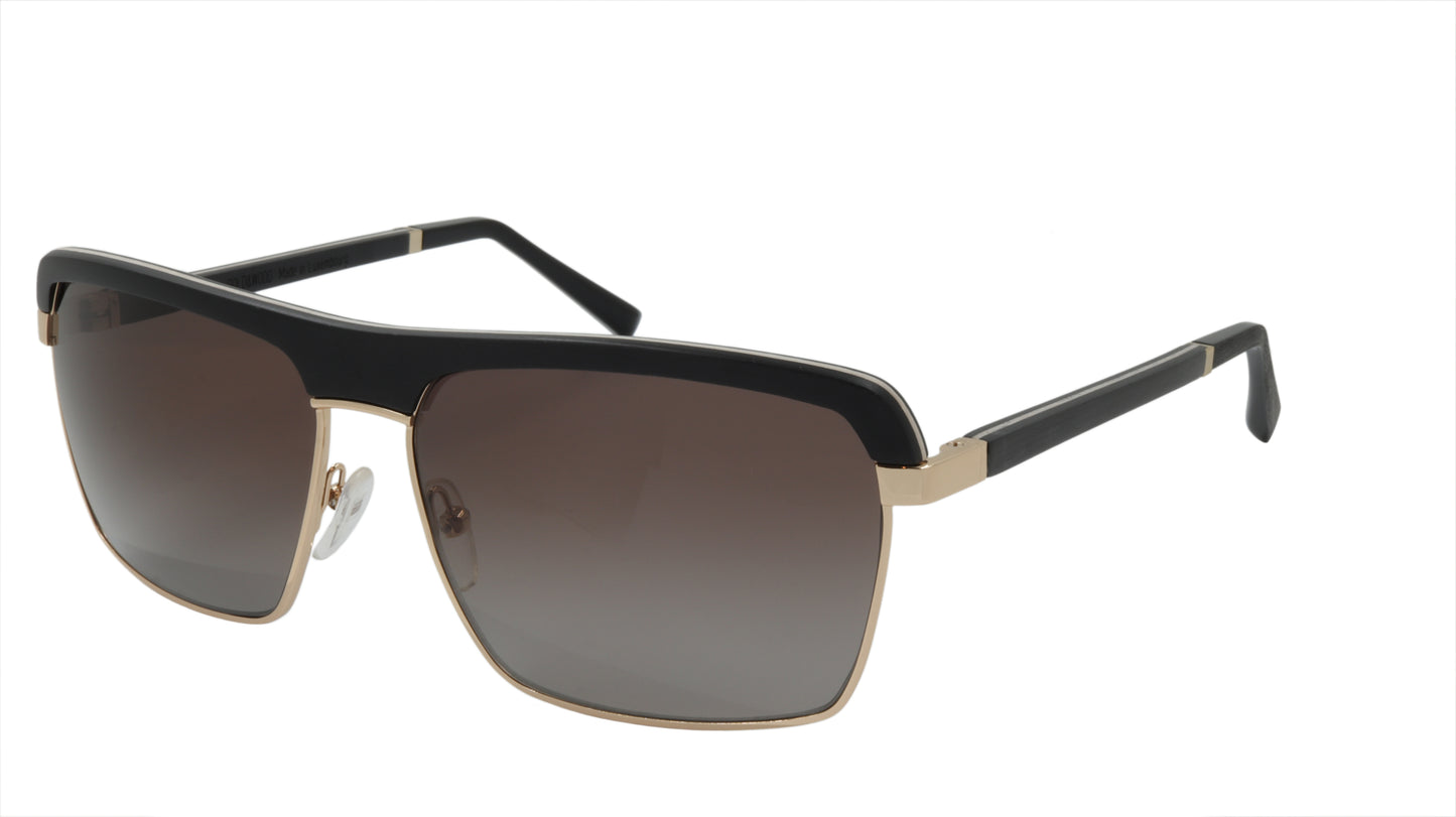 GOLD & WOOD Sunglasses Combines Wood and Metal with Gold Accents