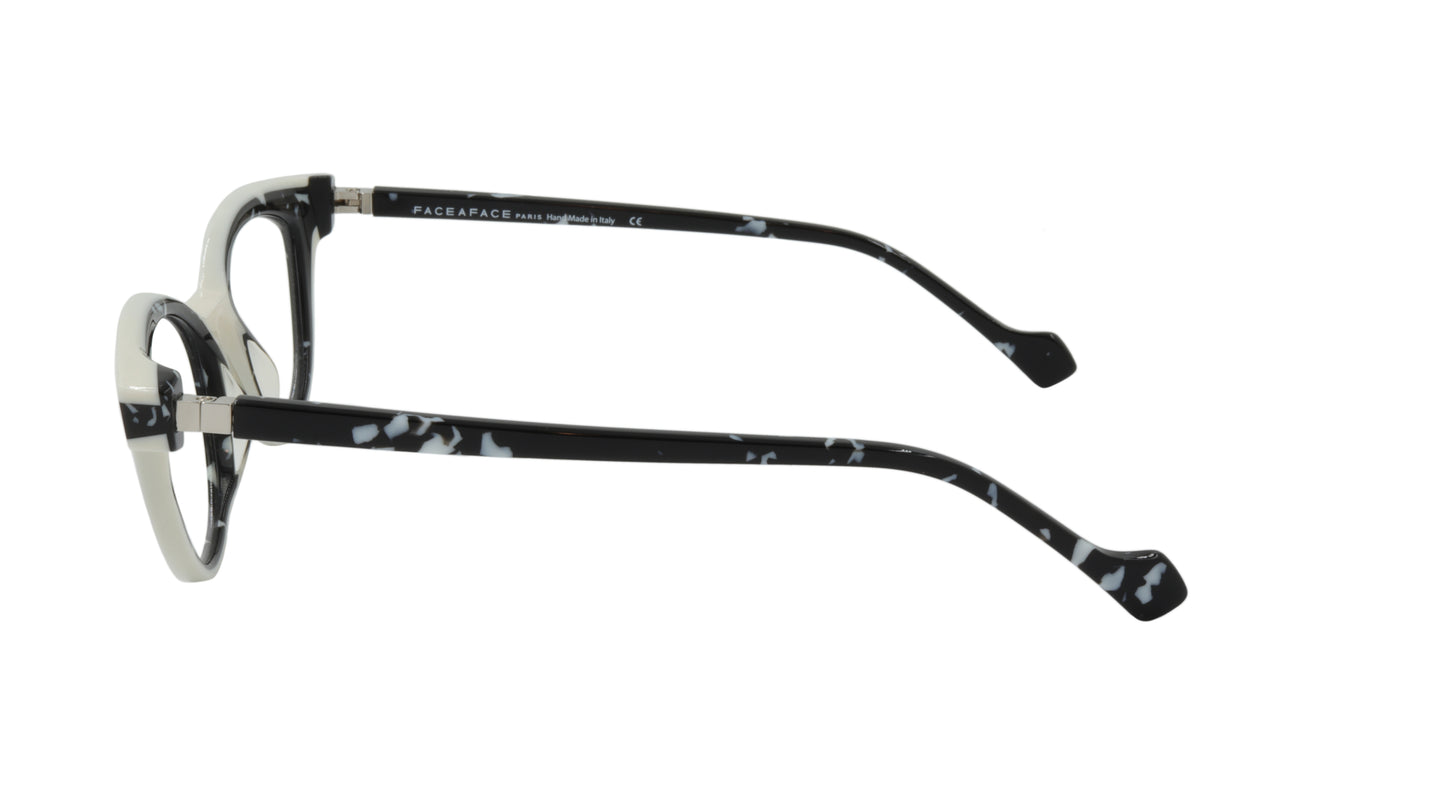 Face A Face Eyeglasses Frame JOLIE 2 Col. 6513 Acetate Black Granite Milk