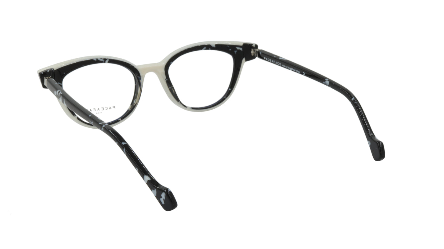 Face A Face Eyeglasses Frame JOLIE 2 Col. 6513 Acetate Black Granite Milk