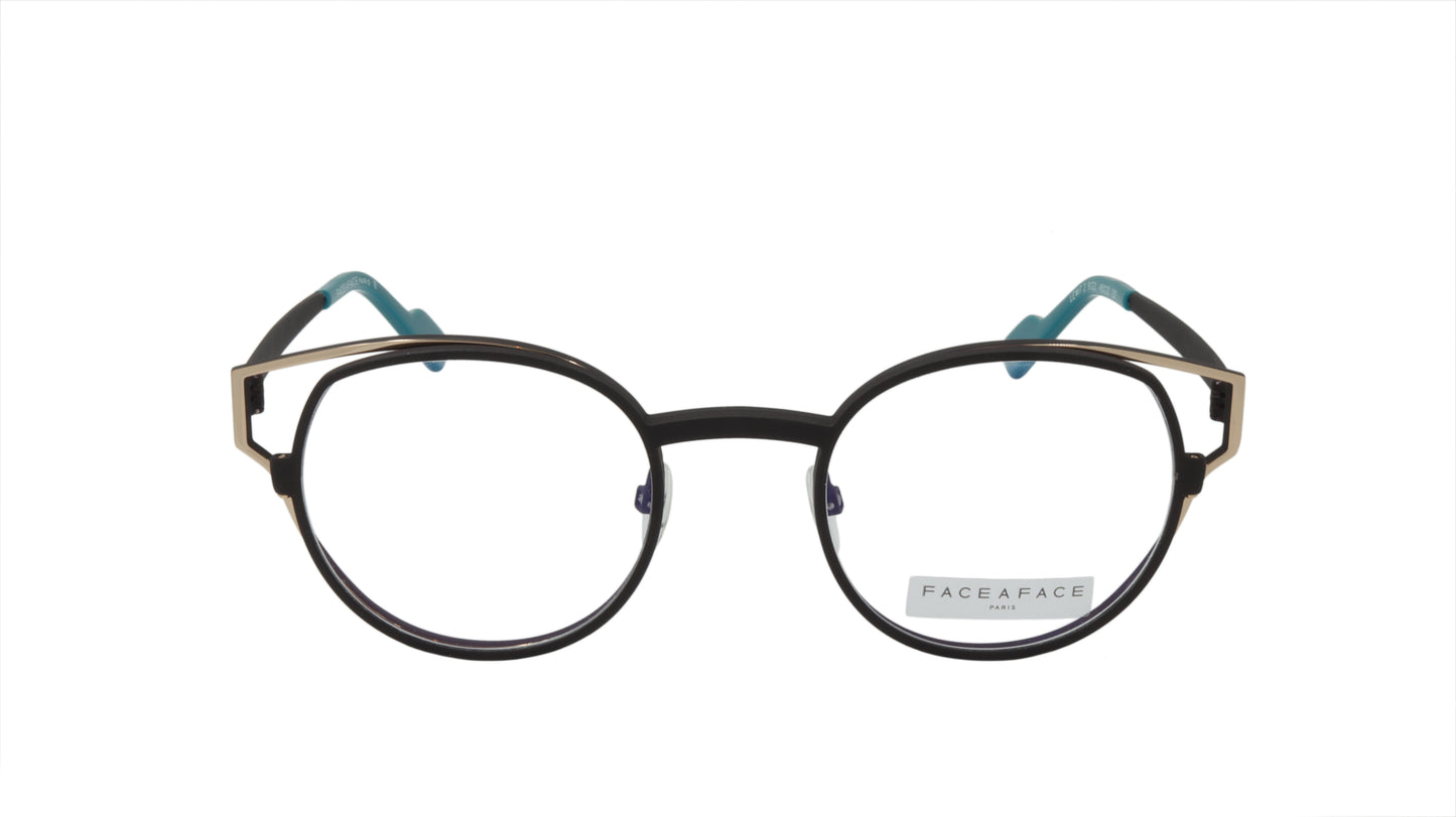 Face A Face Eyeglasses with Double Metal Frame