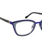 Face A Face Eyeglasses with a Hint of Blue and Gray Cat Eye