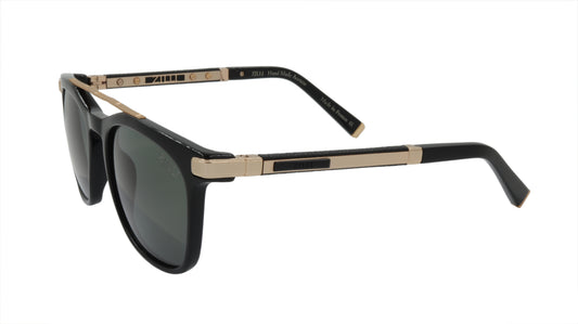 ZILLI Sunglasses Titanium Acetate Leather Polarized France Handmade ZI 65015 C01