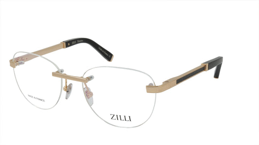 ZILLI Eyeglasses Frame Titanium Acetate Gold Black France Made ZI 60035 C04