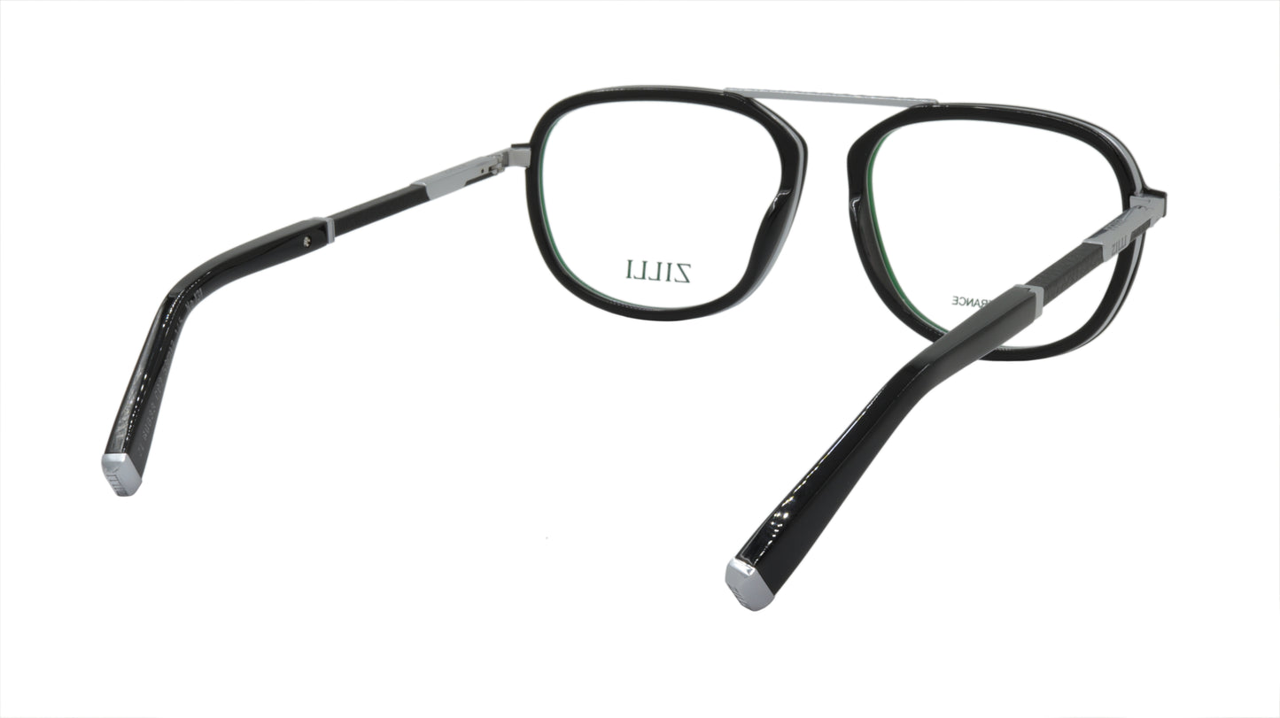 ZILLI Eyeglasses Frame Titanium Acetate Leather France Made ZI 60038 C02