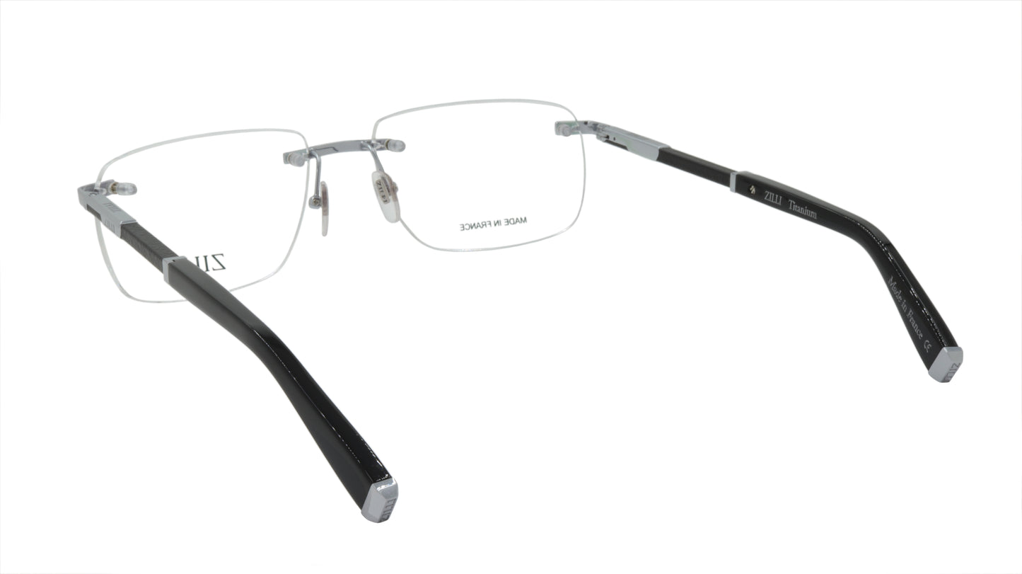 ZILLI Eyeglasses Frame Titanium Acetate Leather France Made ZI 60040 C02