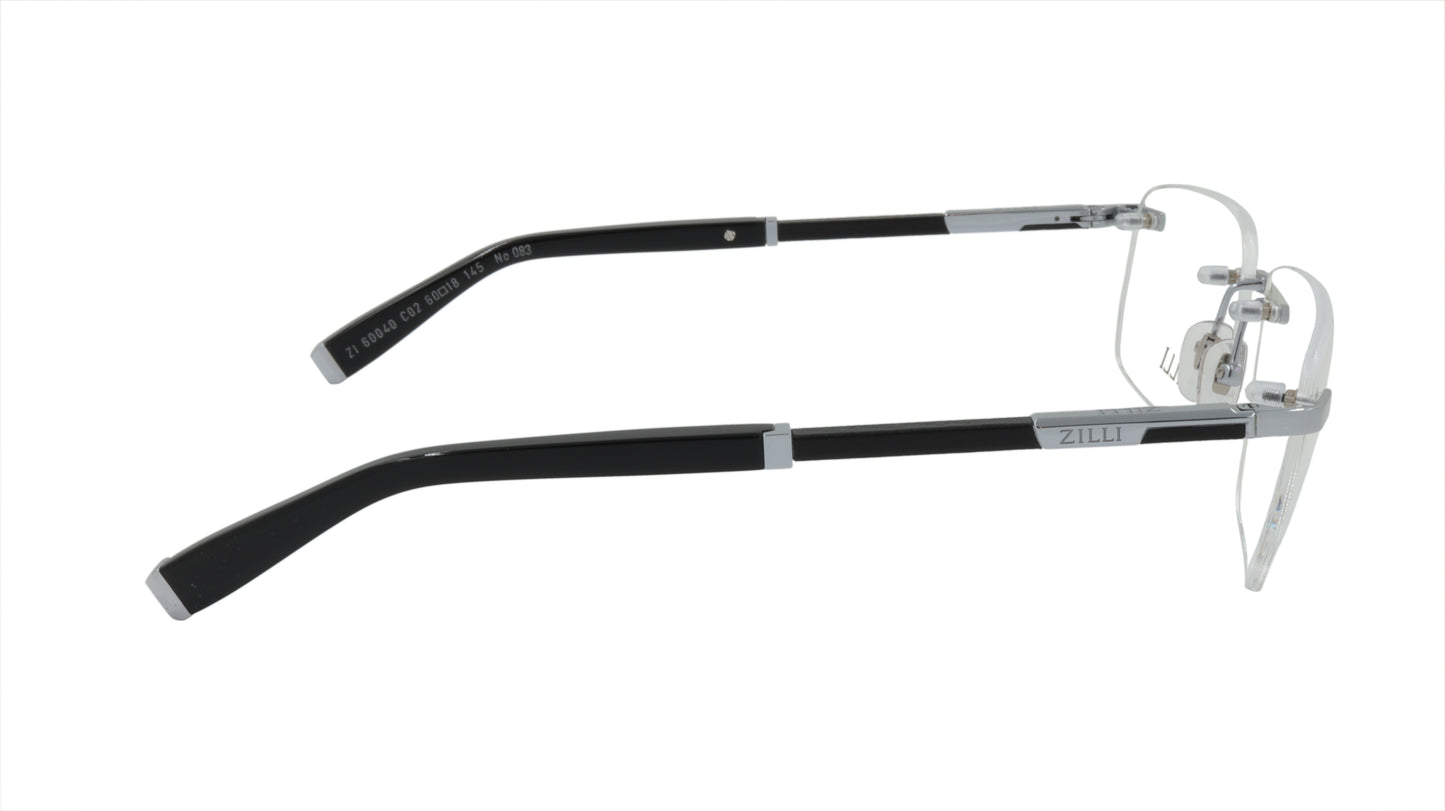 ZILLI Eyeglasses Frame Titanium Acetate Leather France Made ZI 60040 C02