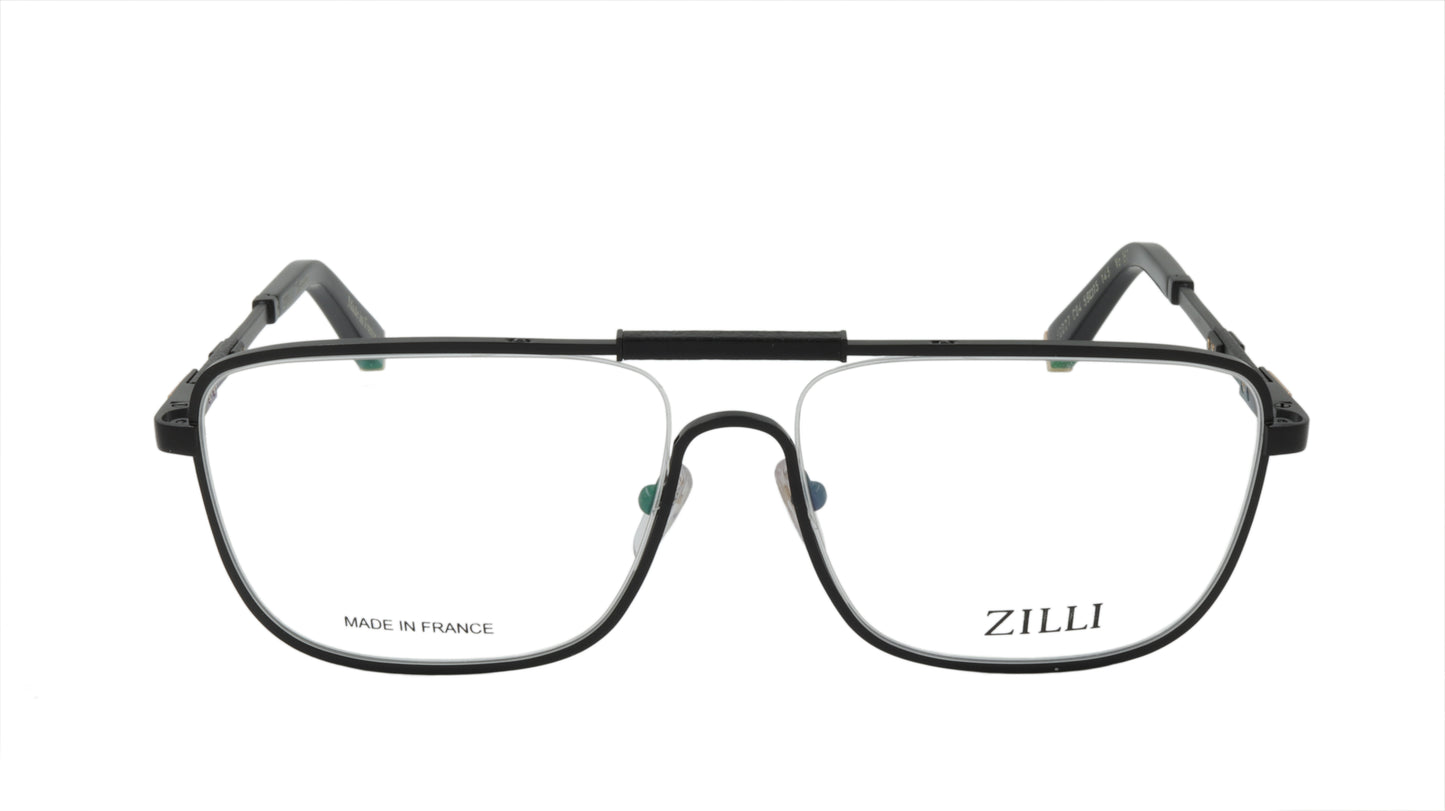 ZILLI Eyeglasses Frame Titanium Acetate Leather France Made ZI 60027 C04