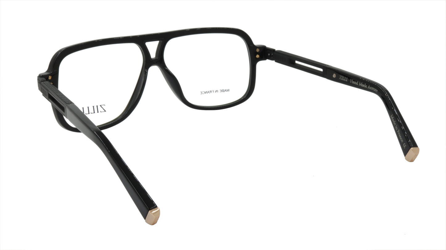 ZILLI Eyeglasses Frame Titanium Acetate Black France Made ZI 60019 C04
