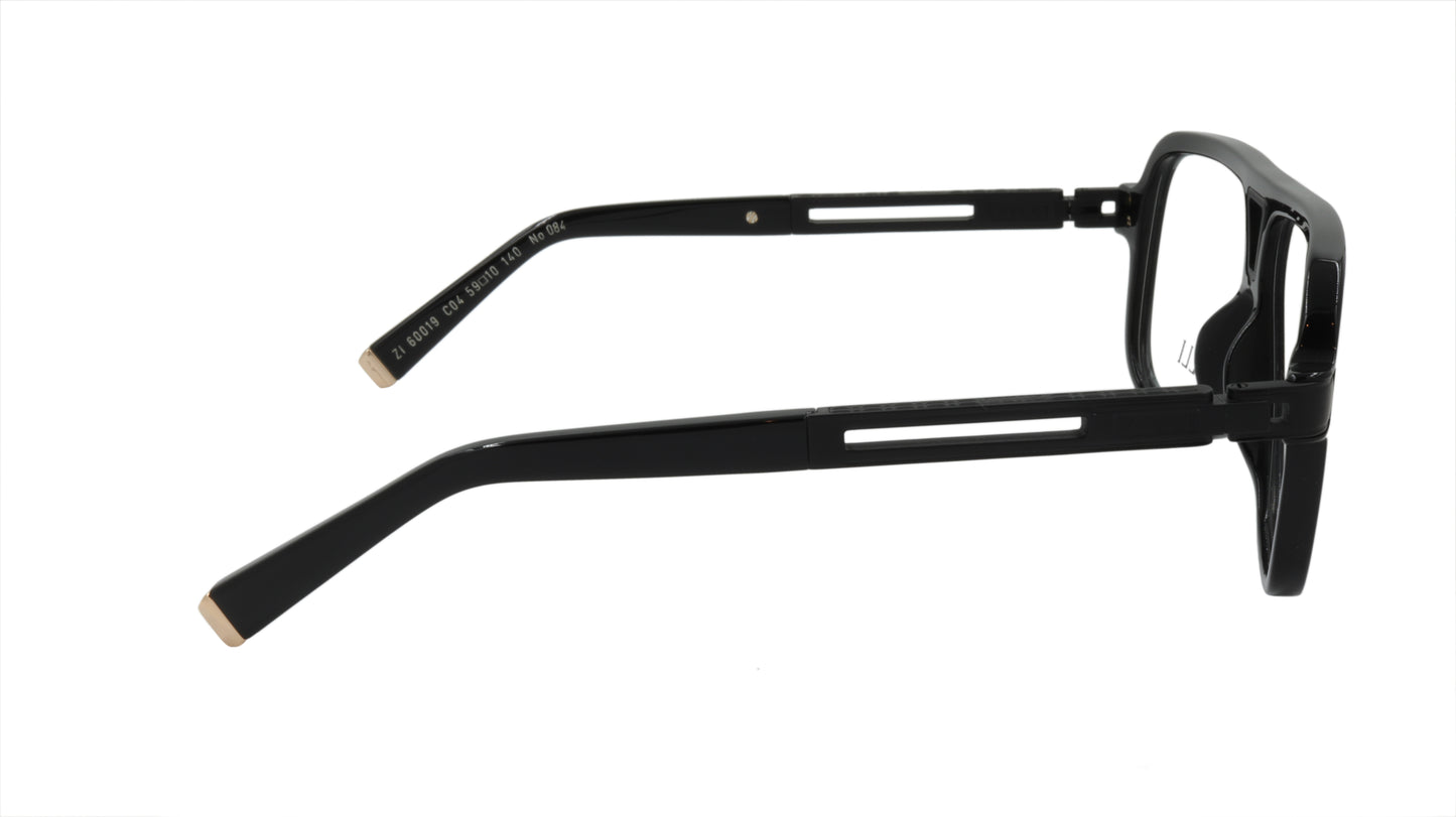 ZILLI Eyeglasses Frame Titanium Acetate Black France Made ZI 60019 C04