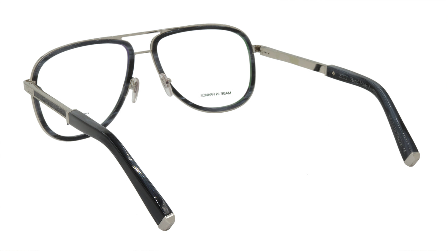 ZILLI Eyeglasses Frame Titanium Acetate Leather France Made ZI 60020 C03