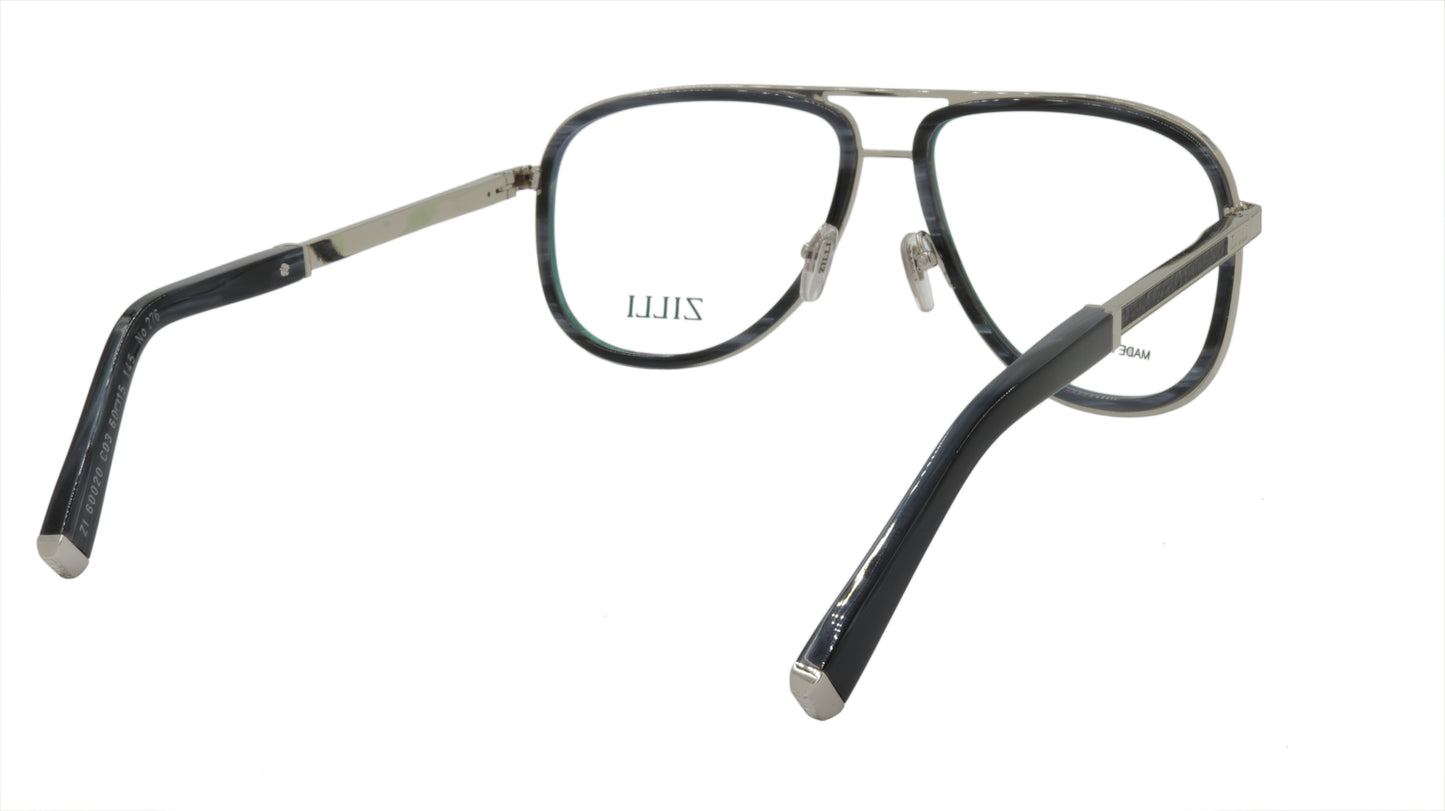 ZILLI Eyeglasses Frame Titanium Acetate Leather France Made ZI 60020 C03