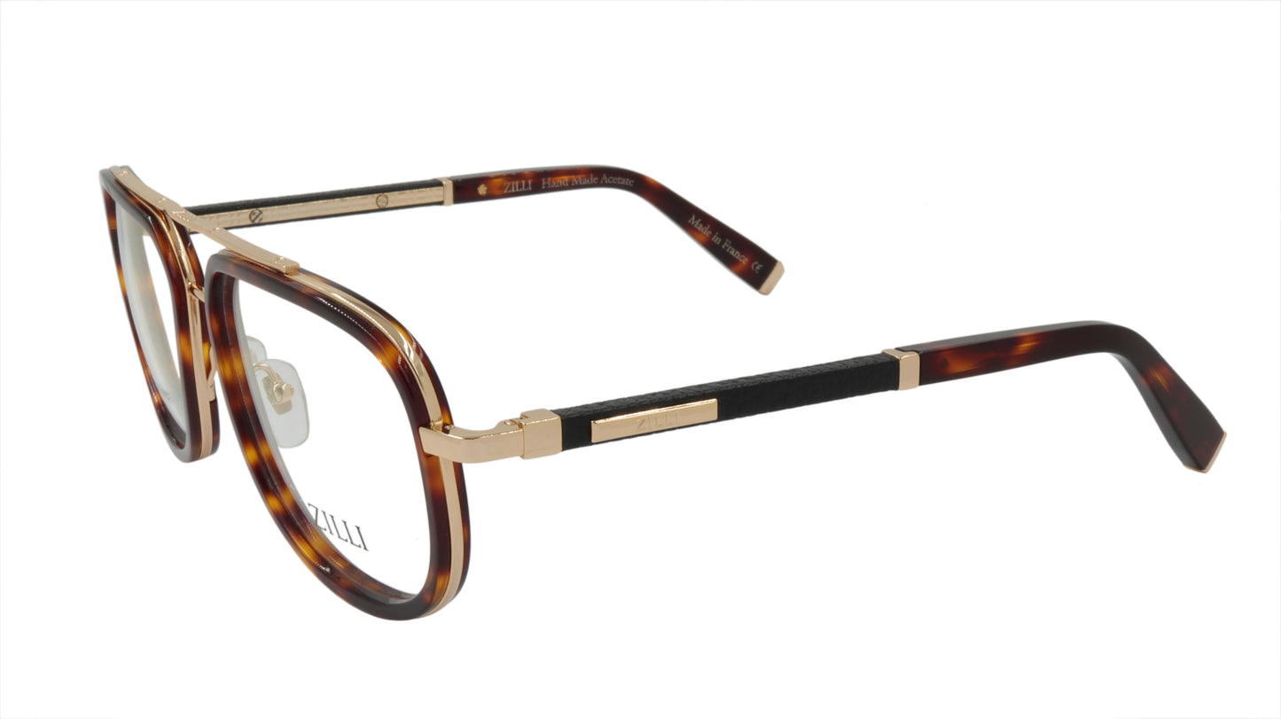 ZILLI Eyeglasses Frame Titanium Acetate Black Gold France Made ZI 60021 C03