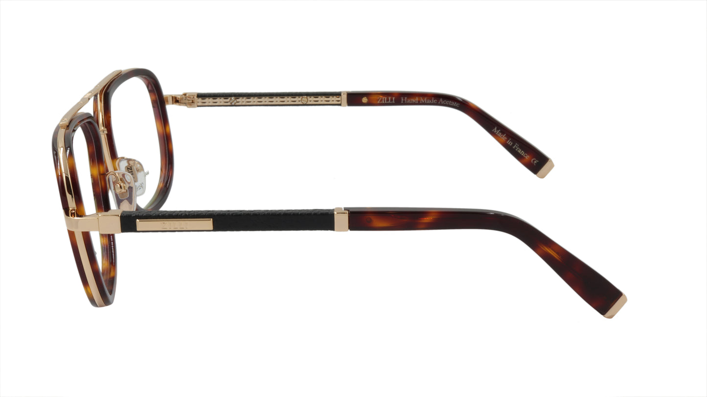 ZILLI Eyeglasses Frame Titanium Acetate Black Gold France Made ZI 60021 C03