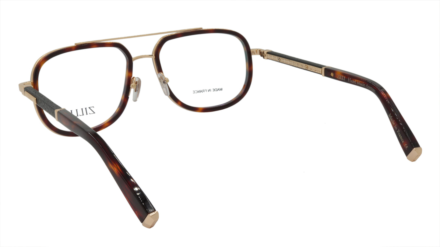 ZILLI Eyeglasses Frame Titanium Acetate Black Gold France Made ZI 60021 C03
