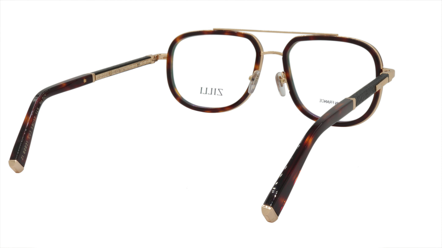 ZILLI Eyeglasses Frame Titanium Acetate Black Gold France Made ZI 60021 C03
