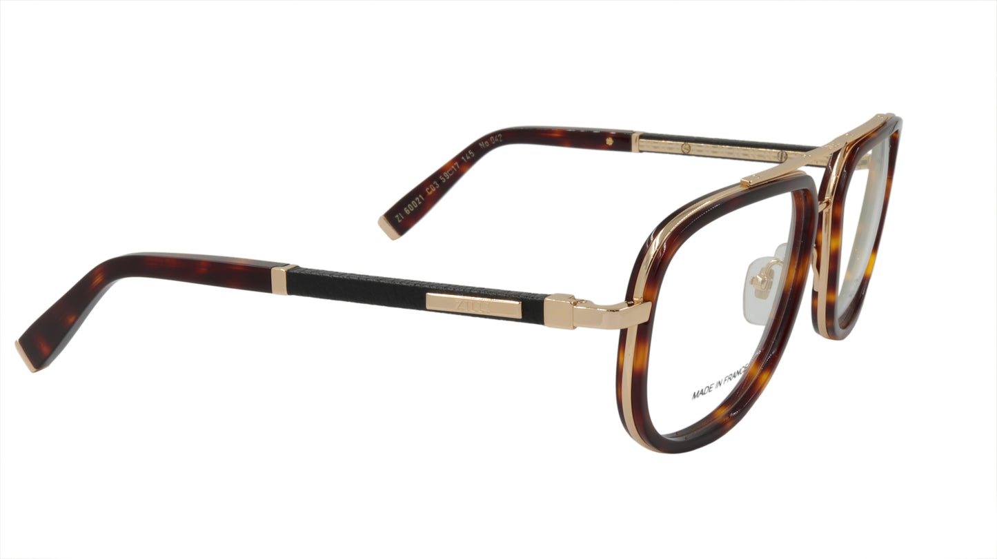 ZILLI Eyeglasses Frame Titanium Acetate Black Gold France Made ZI 60021 C03