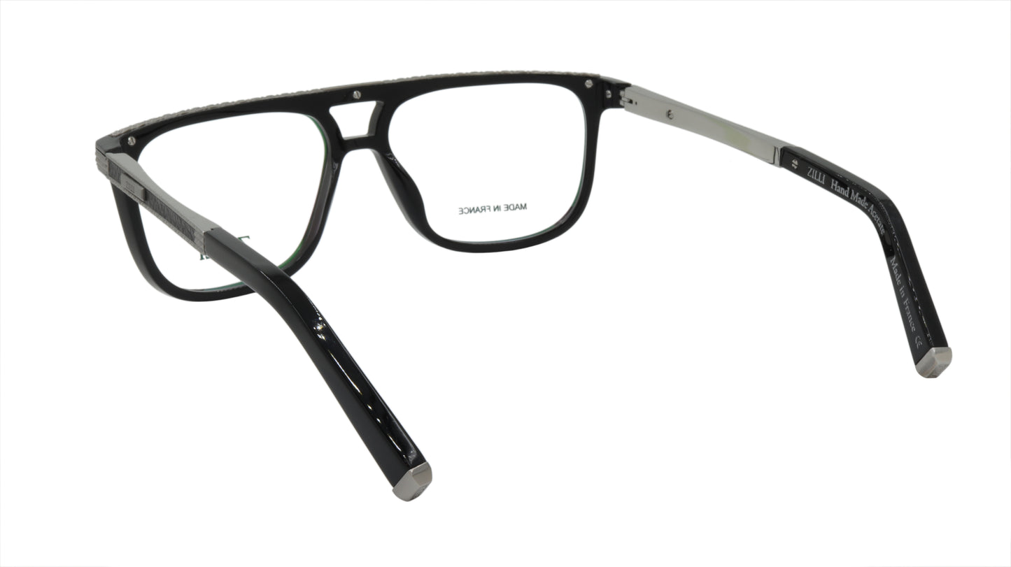 ZILLI Eyeglasses Frame Titanium Acetate Leather France Made ZI 60036 C03