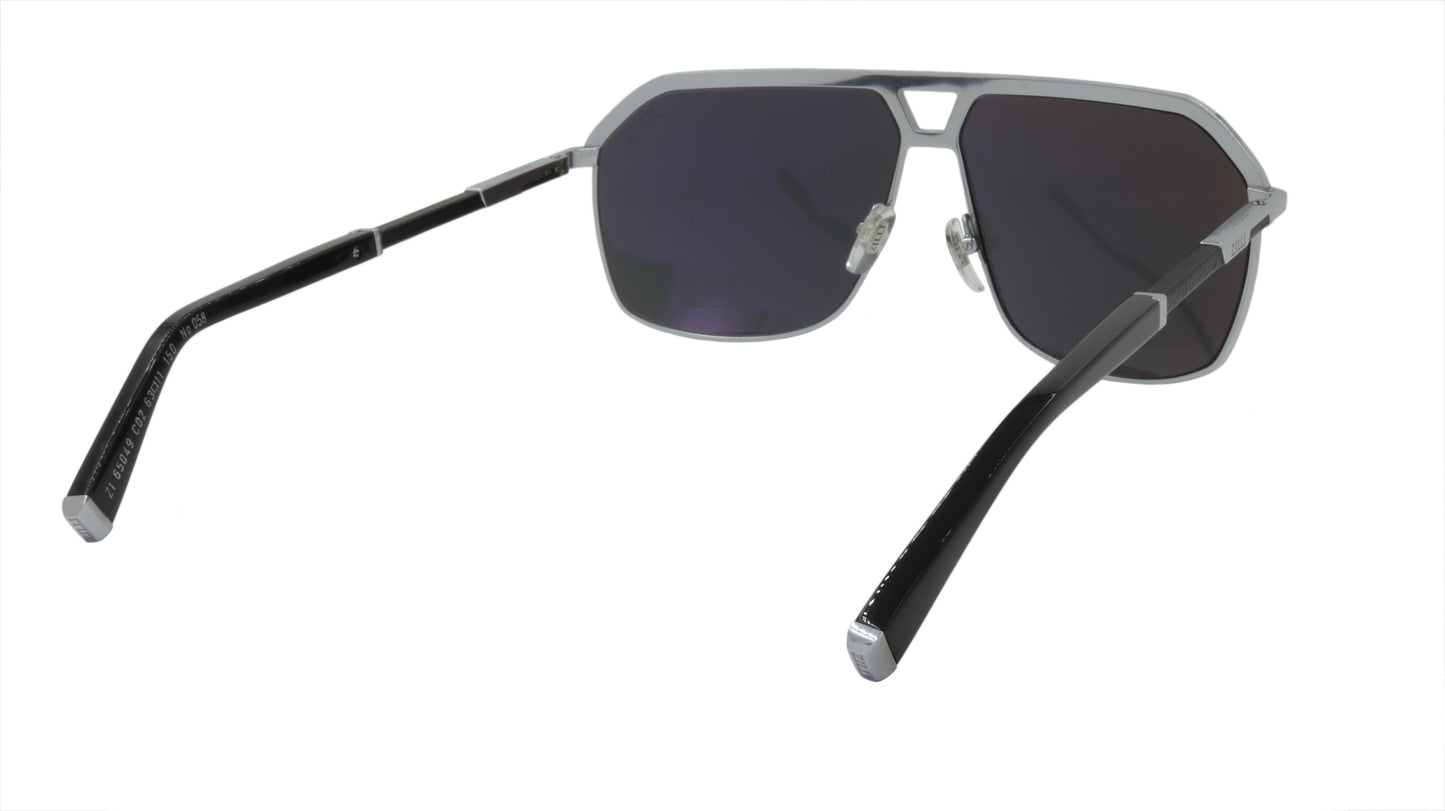 ZILLI Sunglasses Titanium Acetate Leather Polarized France Handmade ZI 65049 C02