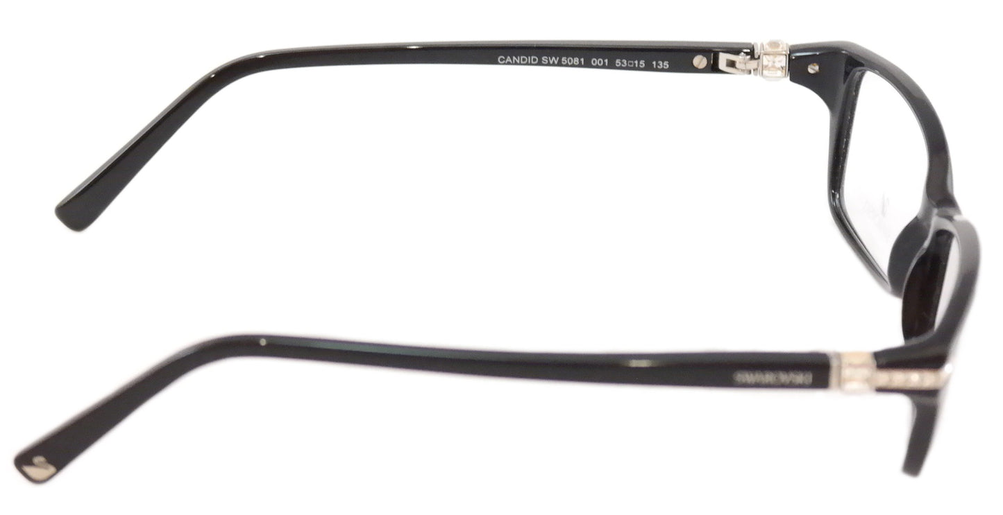 Swarovski Eyeglasses Frame Candid SW5081 001 Black Plastic Italy Made 53-15-135 - Frame Bay