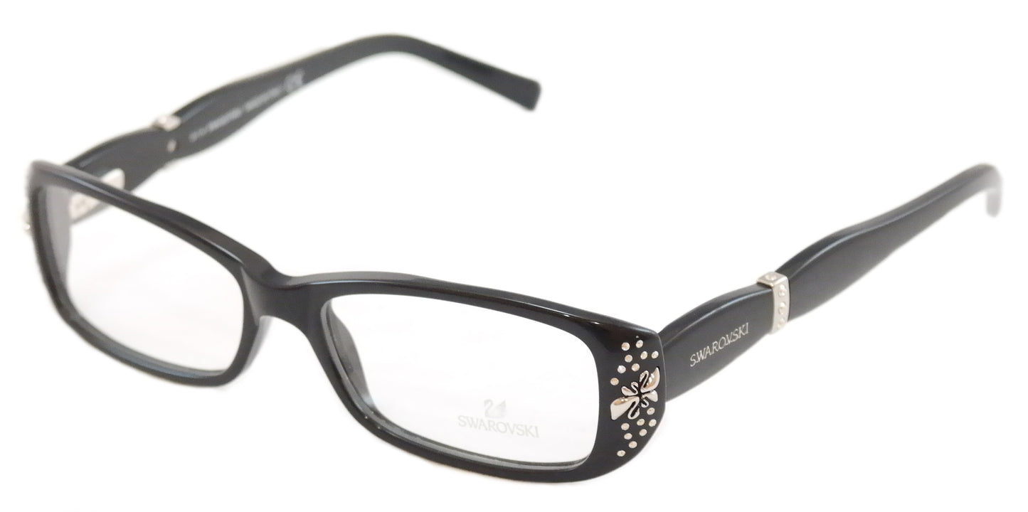 Swarovski Eyeglasses Frame Brooklyn SW5057 Black Plastic Italy Made 53-15-135 - Frame Bay