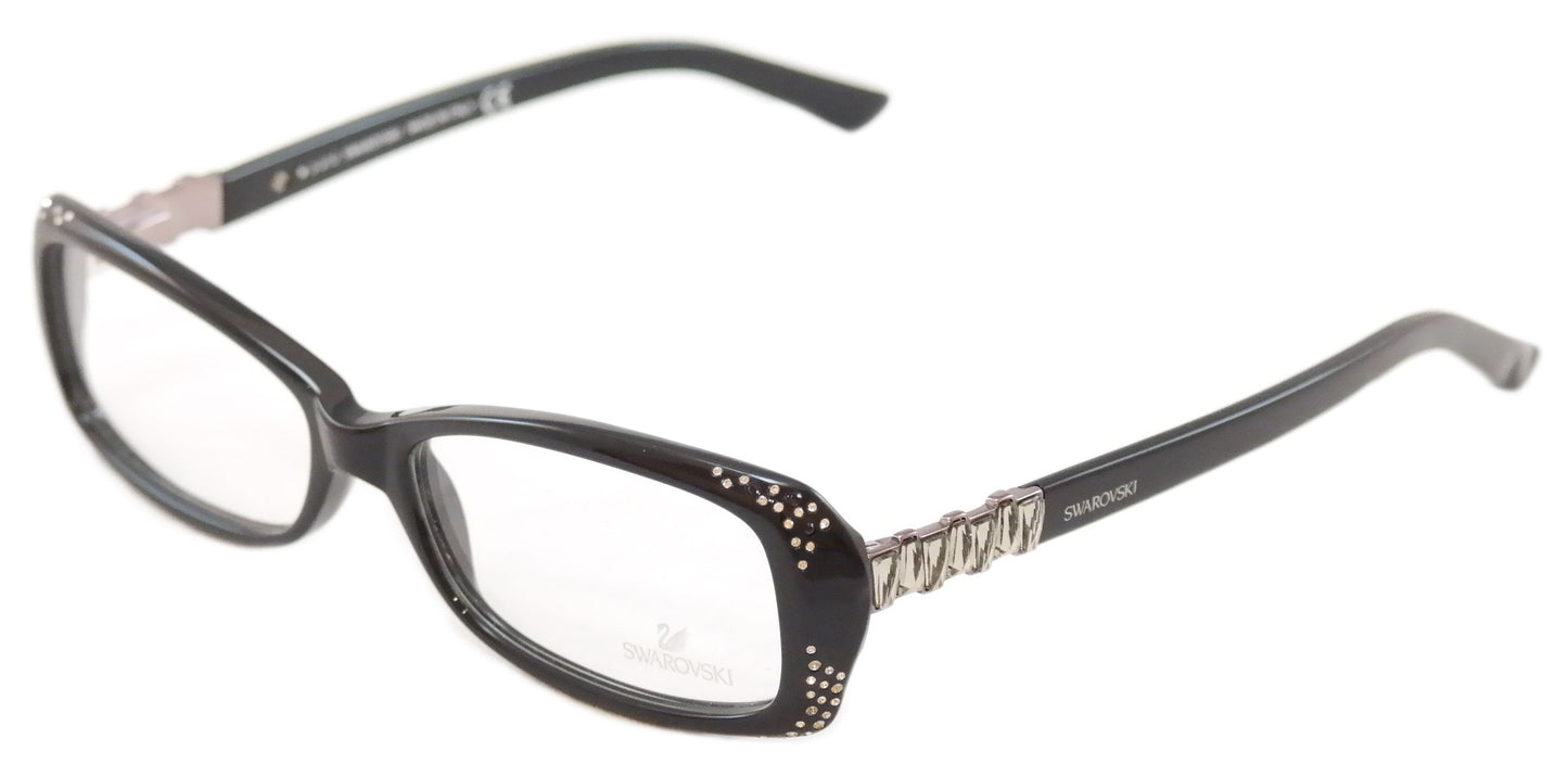 Swarovski Eyeglasses Frame Bourgeois SW5055 Black Plastic Italy Made 54-15-140 - Frame Bay