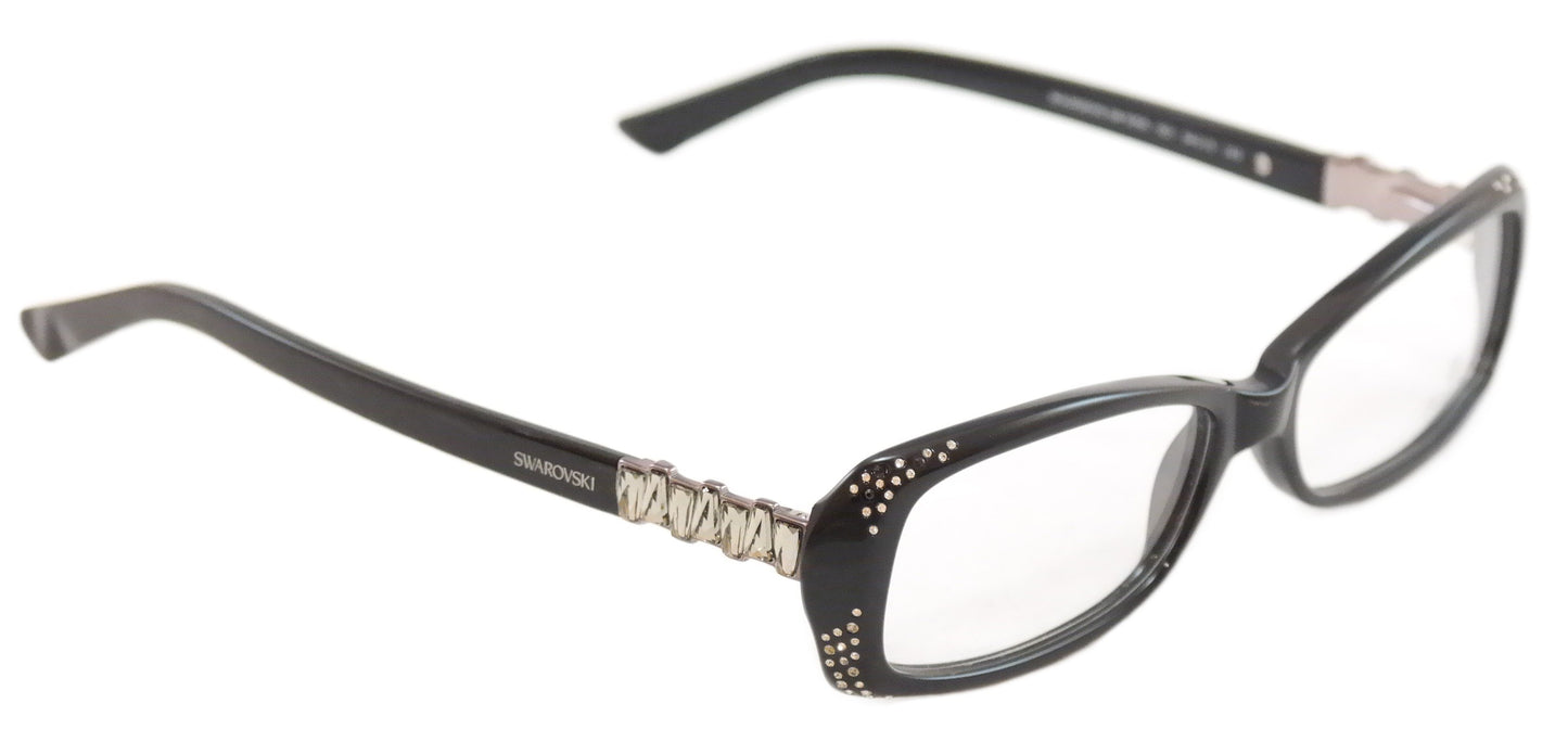 Swarovski Eyeglasses Frame Bourgeois SW5055 Black Plastic Italy Made 54-15-140 - Frame Bay