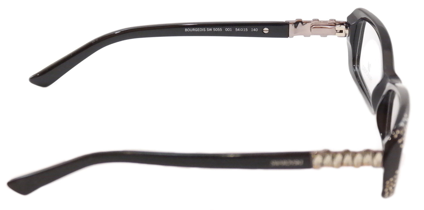 Swarovski Eyeglasses Frame Bourgeois SW5055 Black Plastic Italy Made 54-15-140 - Frame Bay