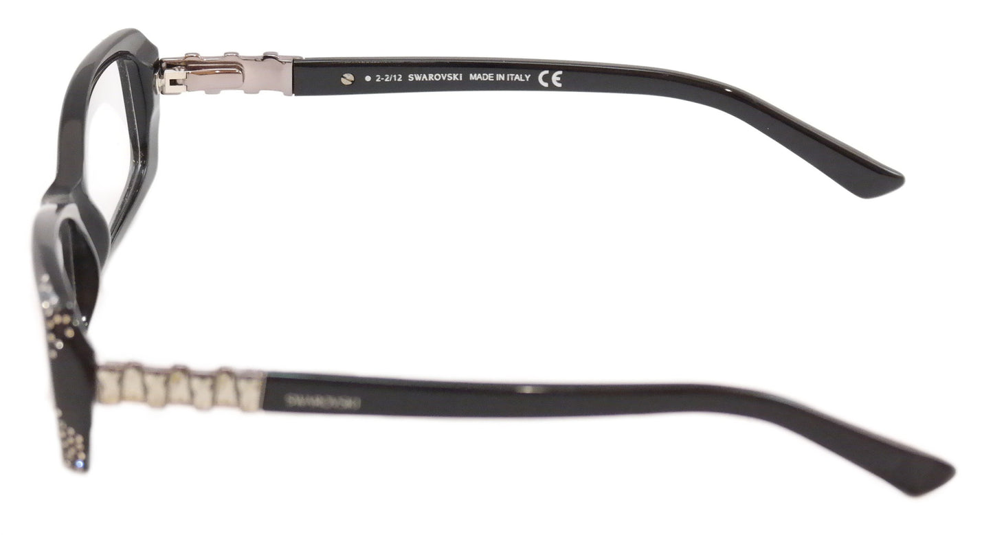 Swarovski Eyeglasses Frame Bourgeois SW5055 Black Plastic Italy Made 54-15-140 - Frame Bay
