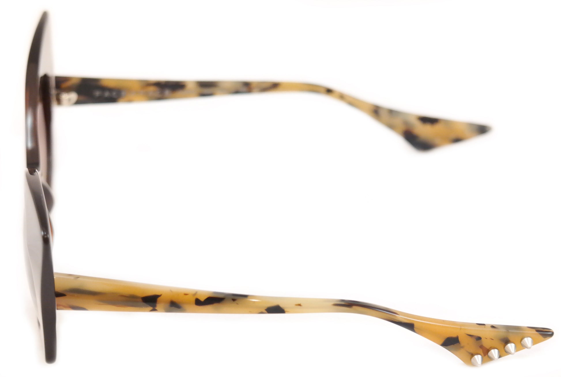 Face A Face Sunglasses Punk Her 4 222 Brown Safari Satin Plastic Italy Hand Made - Frame Bay