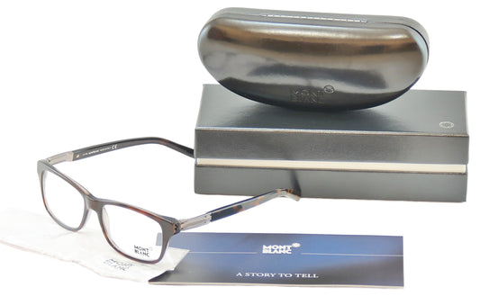 Mont Blanc Eyeglasses Frame MB383 056 Dark Havana Plastic Italy Made 52-16-145 - Frame Bay