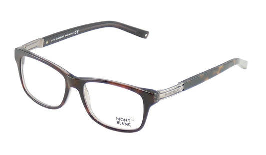 Mont Blanc Eyeglasses Frame MB383 056 Dark Havana Plastic Italy Made 52-16-145 - Frame Bay