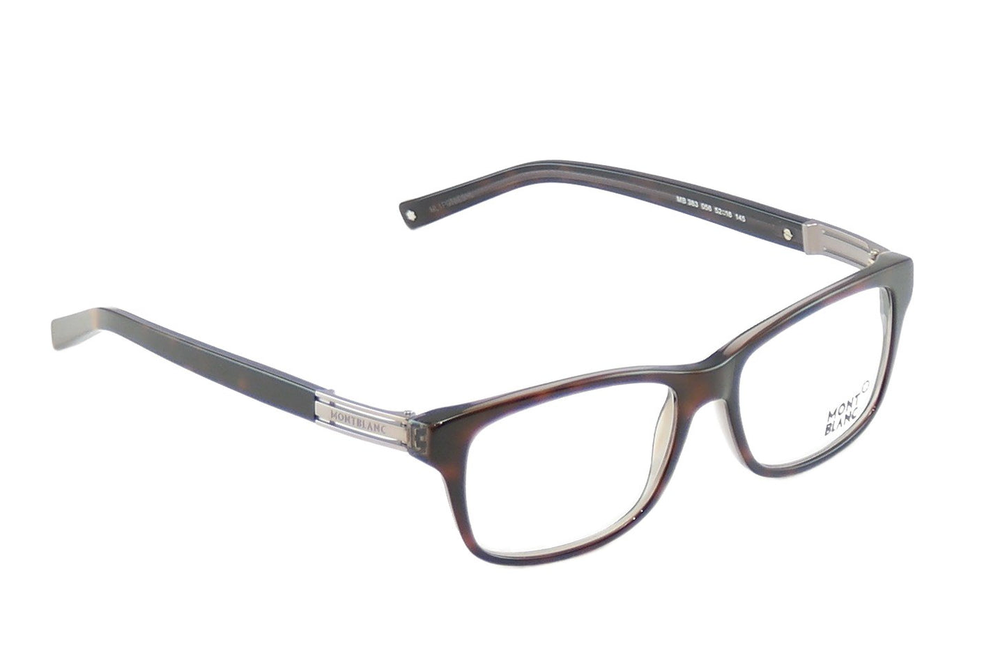 Mont Blanc Eyeglasses Frame MB383 056 Dark Havana Plastic Italy Made 52-16-145 - Frame Bay