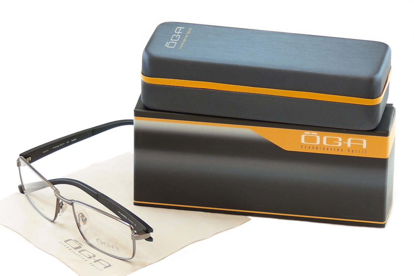OGA Morel Eyeglasses Frame 74120 GG033 Gunmetal Metal Plastic France 57-17-145 - Frame Bay