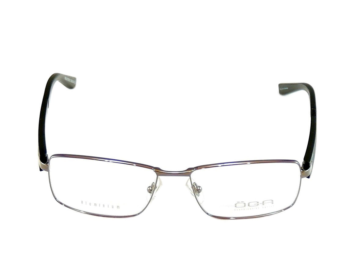 OGA Morel Eyeglasses Frame 74120 GG033 Gunmetal Metal Plastic France 57-17-145 - Frame Bay