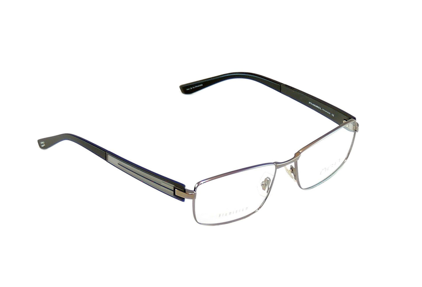 OGA Morel Eyeglasses Frame 74120 GG033 Gunmetal Metal Plastic France 57-17-145 - Frame Bay