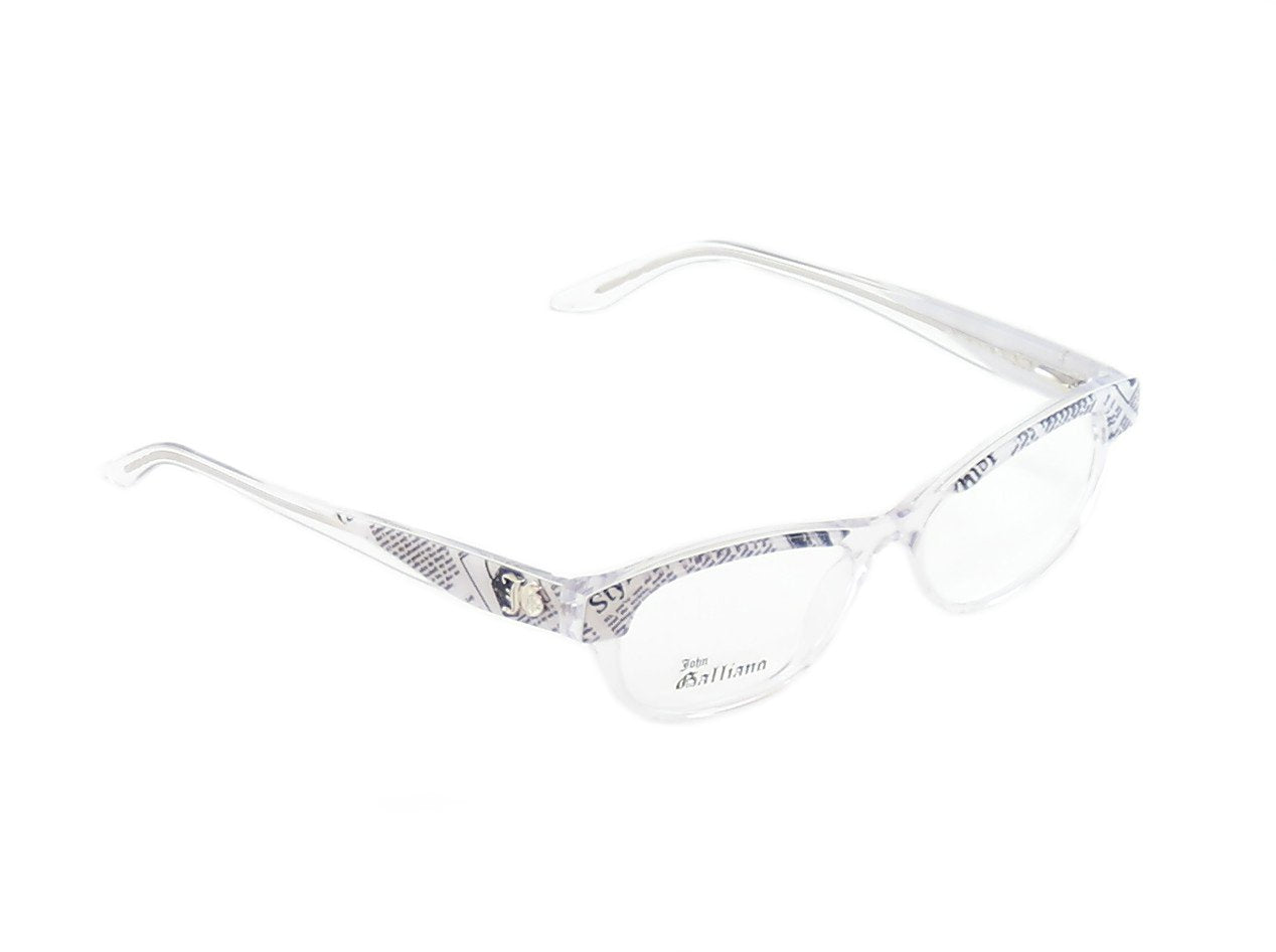 John Galliano Eyeglasses Frame JG5003 024 Plastic Black White On Newspaper Italy - Frame Bay
