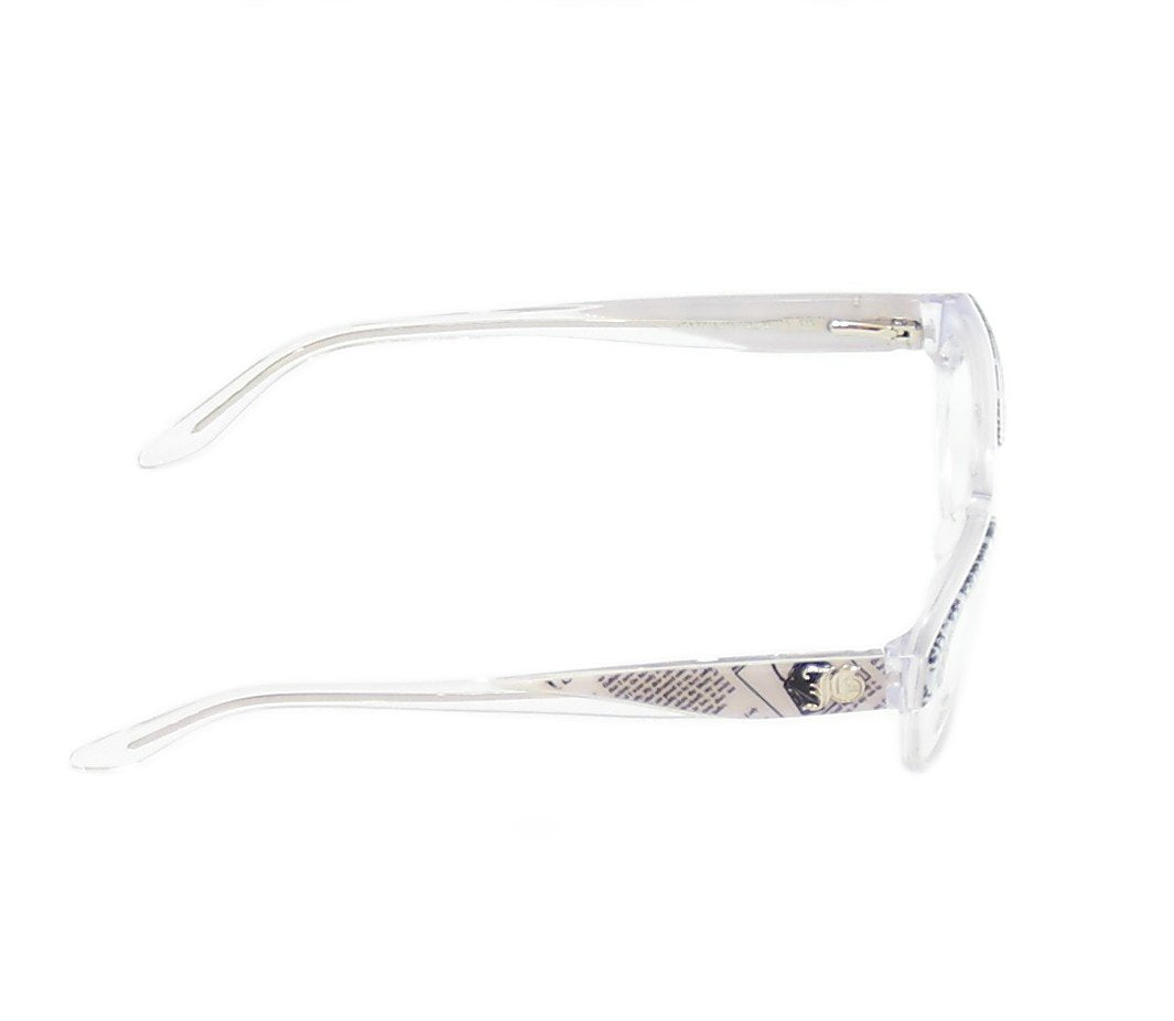 John Galliano Eyeglasses Frame JG5003 024 Plastic Black White On Newspaper Italy - Frame Bay