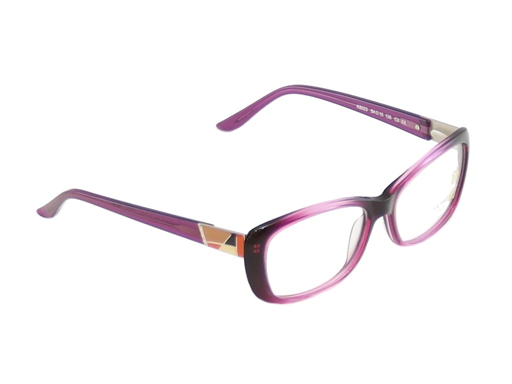 Katsu Eyeglasses Frame K8023 C2 Violet Plastic Japan Hand Made 54-15-135 - Frame Bay