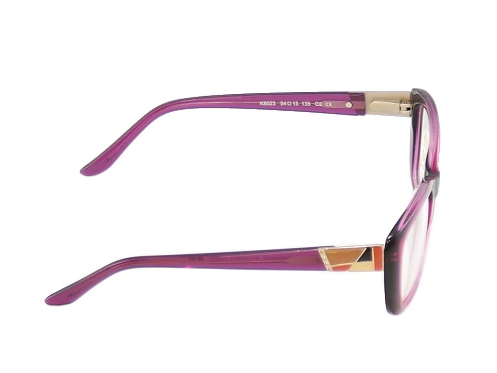 Katsu Eyeglasses Frame K8023 C2 Violet Plastic Japan Hand Made 54-15-135 - Frame Bay