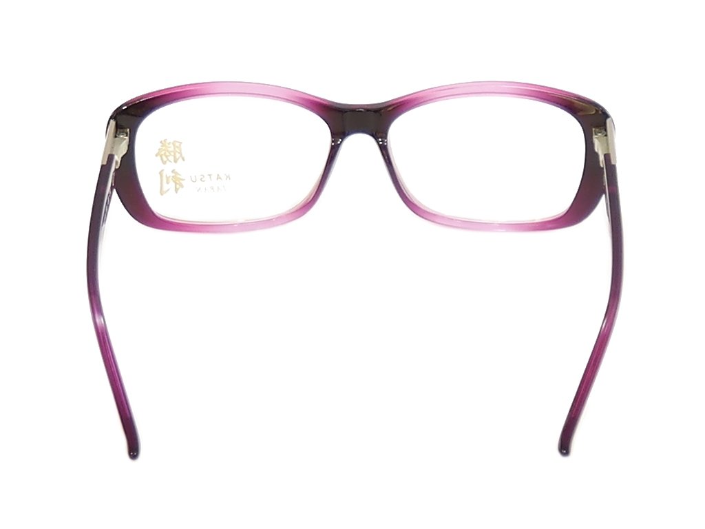 Katsu Eyeglasses Frame K8023 C2 Violet Plastic Japan Hand Made 54-15-135 - Frame Bay