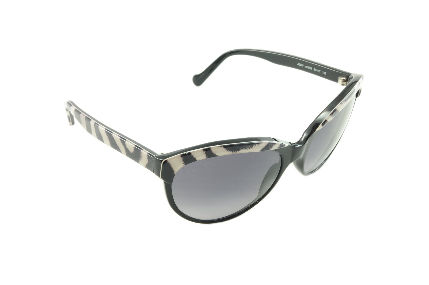 John Galliano New Sunglasses Frame JG07 99B Acetate Black White Italy - Frame Bay