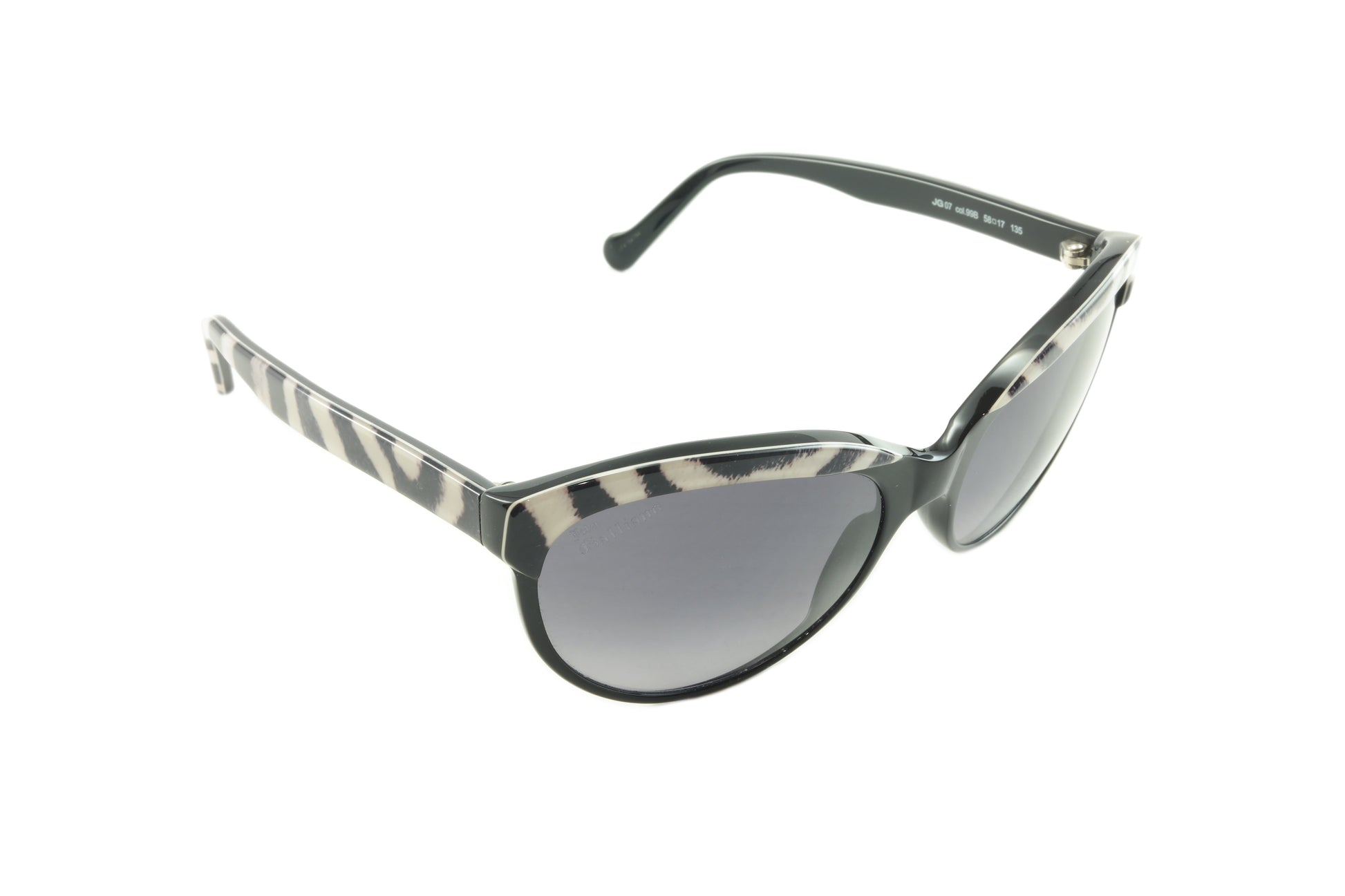 John Galliano New Sunglasses Frame JG07 99B Acetate Black White Italy - Frame Bay