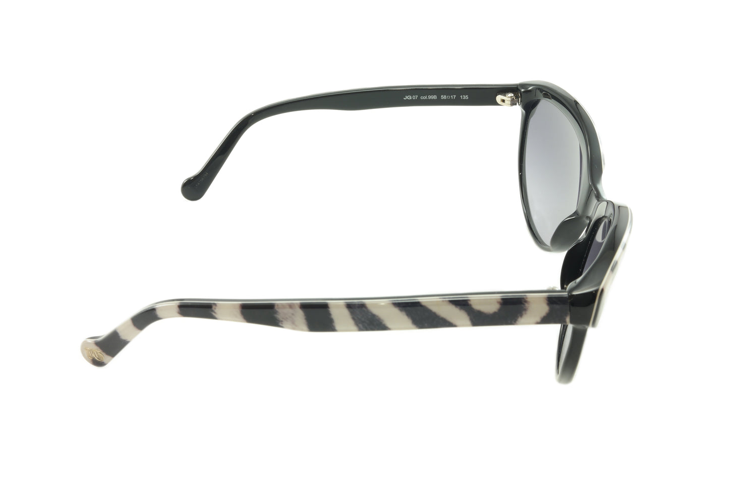 John Galliano New Sunglasses Frame JG07 99B Acetate Black White Italy - Frame Bay