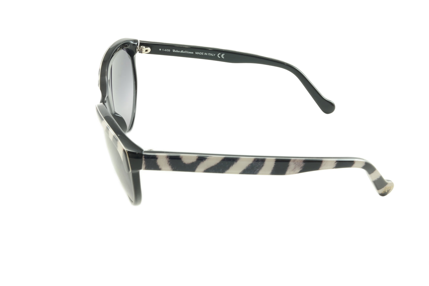 John Galliano New Sunglasses Frame JG07 99B Acetate Black White Italy - Frame Bay