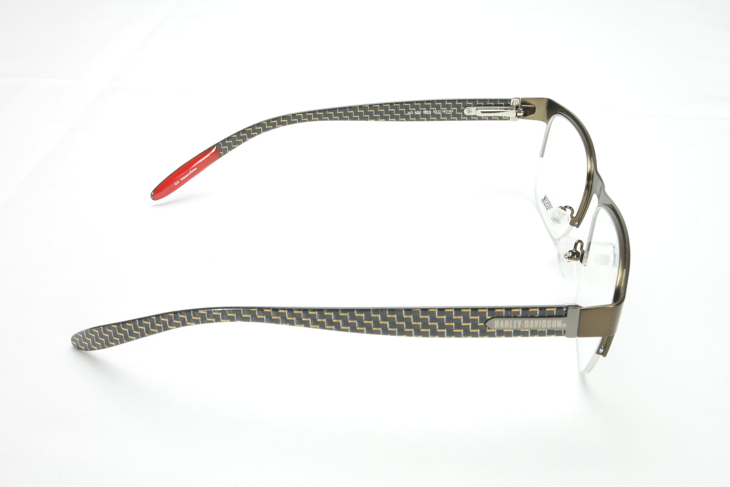 Harley Davidson Eyeglasses Carbon Fiber Brown HD480 BRN 53-18-145 - Frame Bay
