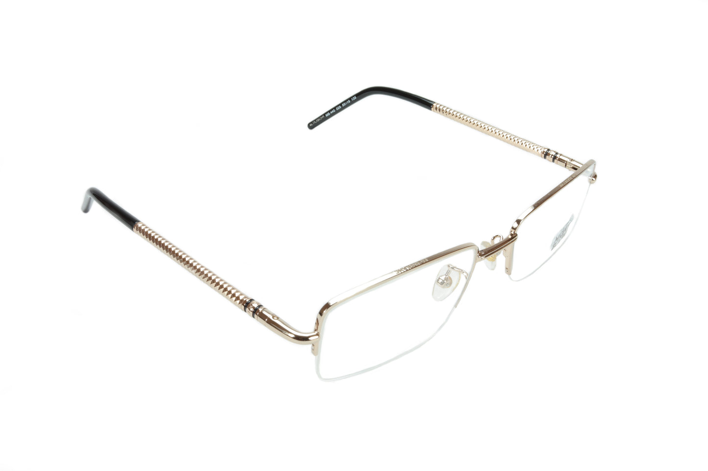 Mont Blanc Eyeglasses Frame MB440 028 Gold Black Metal Acetate Italy 55-19-135 - Frame Bay