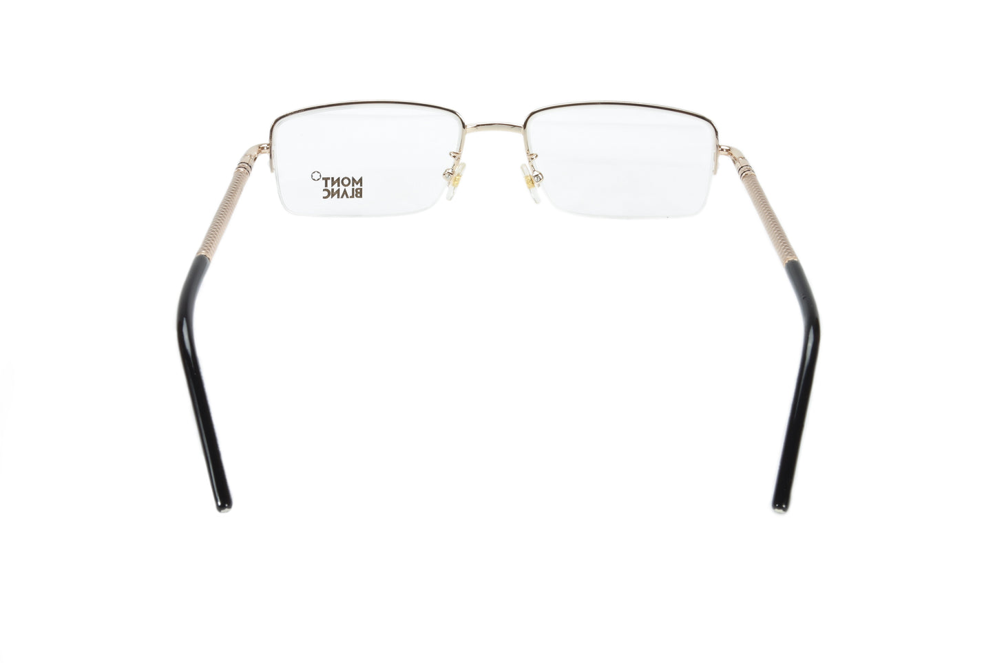 Mont Blanc Eyeglasses Frame MB440 028 Gold Black Metal Acetate Italy 55-19-135 - Frame Bay