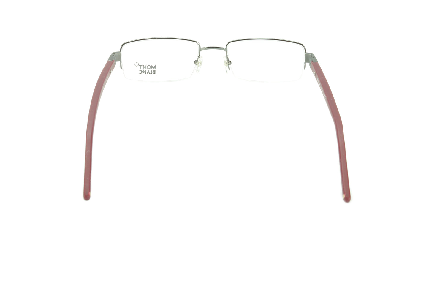 Mont Blanc Eyeglasses Frame MB342 008 Gunmetal Bordeaux Metal Rubber Italy Made - Frame Bay