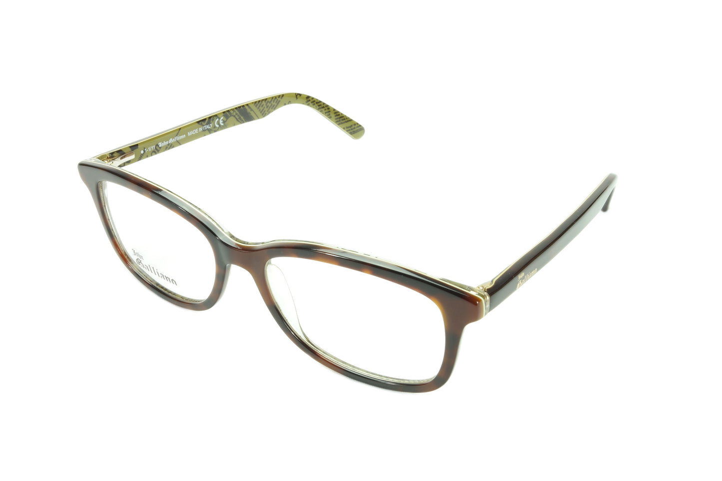 John Galliano Eyeglasses Frame JG5011 056 Havana Brown Over Green News - Frame Bay